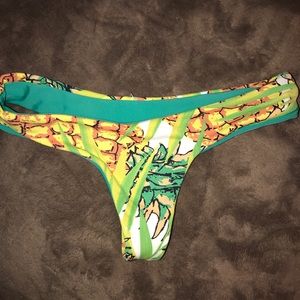 Midori pineapple reversible bikini bottom